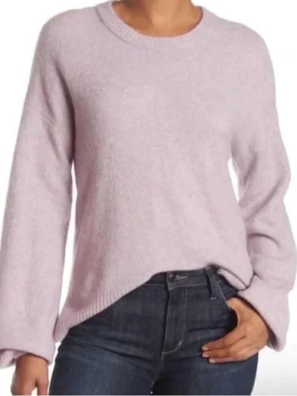 Madewell Payton Balloon Sleeve Pullover LavemderSweater in Coziest Soft X-Large